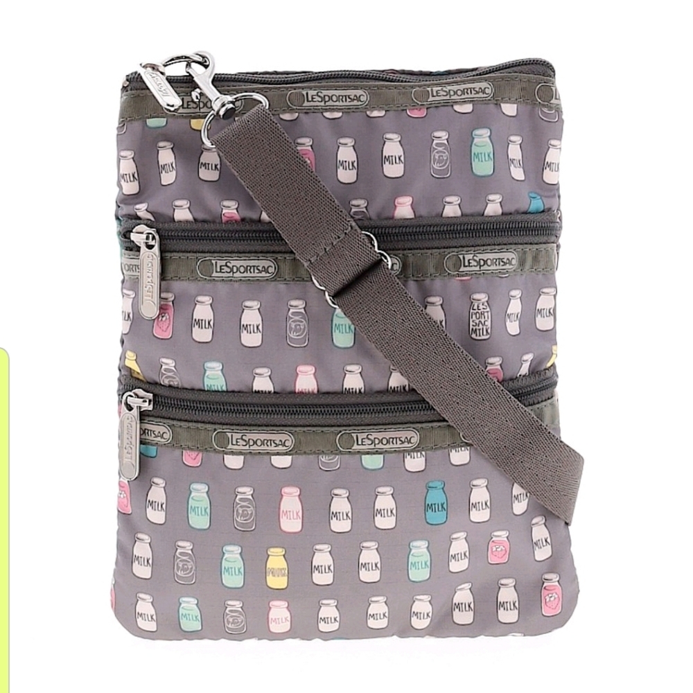 Lesportsac Milk Carton 3 Zipper Kasey Crossbody